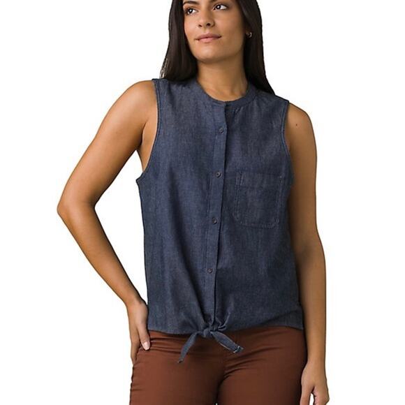 Prana Tops - Prana Sunrise Peak Top in Deep Denim Size Medium